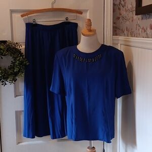 Vintage y2k 90s skirt set beaded jo Hardin